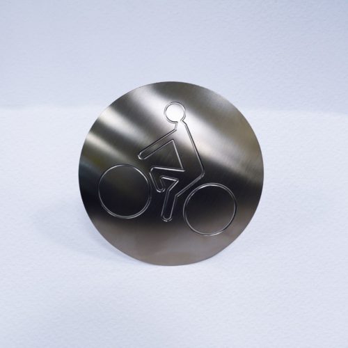 Clou Ø100mm en inox 304L logo vélo